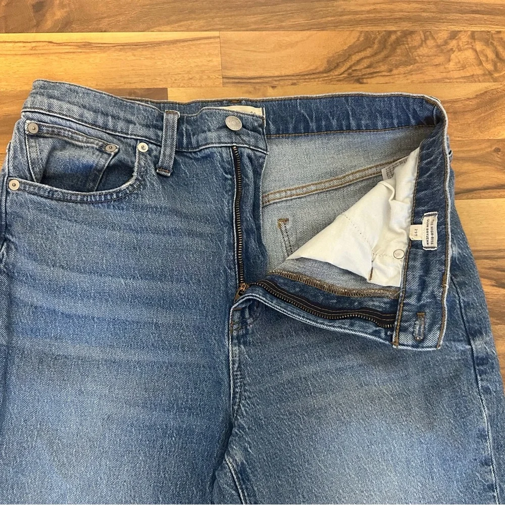 Madewell Women's Tall High Rise Slim Boy Jean Straight Leg Blue 29T - Picture 5 of 12